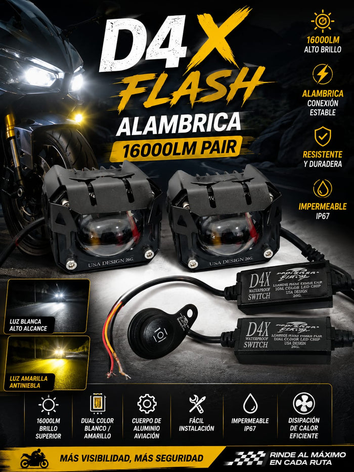D4X FLASH ALÁMBRICA 16000LM