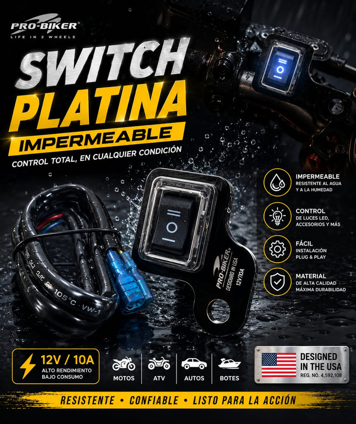 SWITCH PLATINA IMPERMEABLE