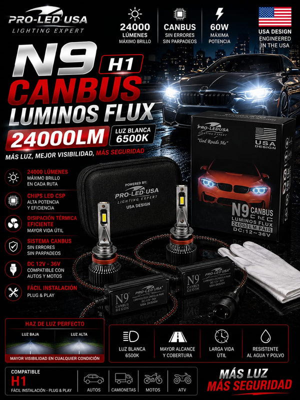 N9 H1 CANBUS 24000LM