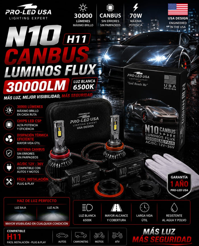 N10 H11 CANBUS 30000LM