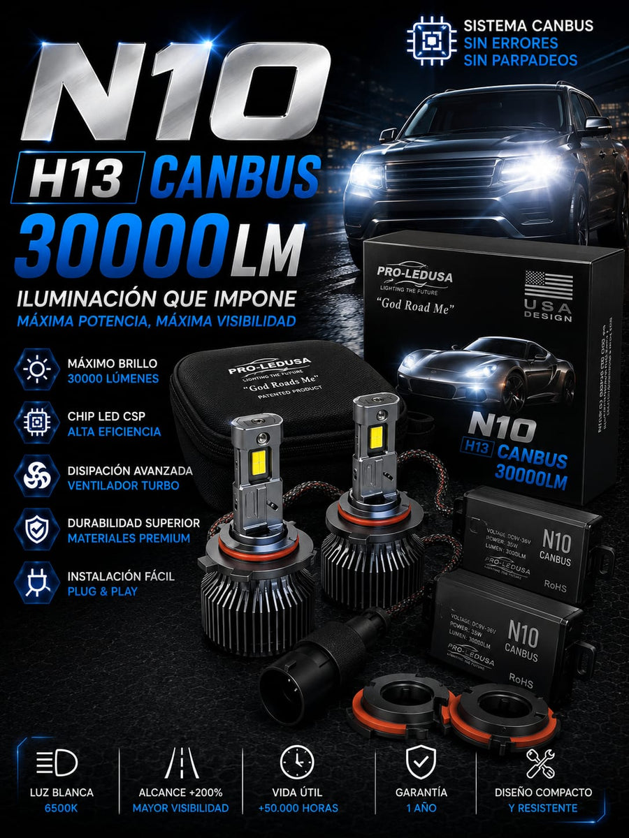 N10 H13 CANBUS 30000LM