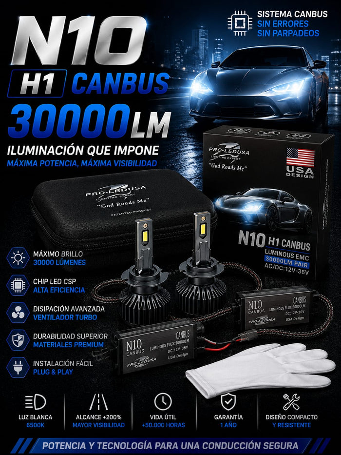 N10 H1 CANBUS 30000LM