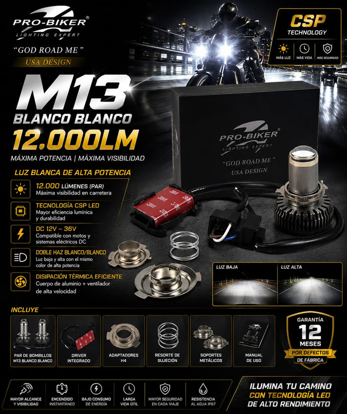 M13  FLUX BLANCO 12000LM