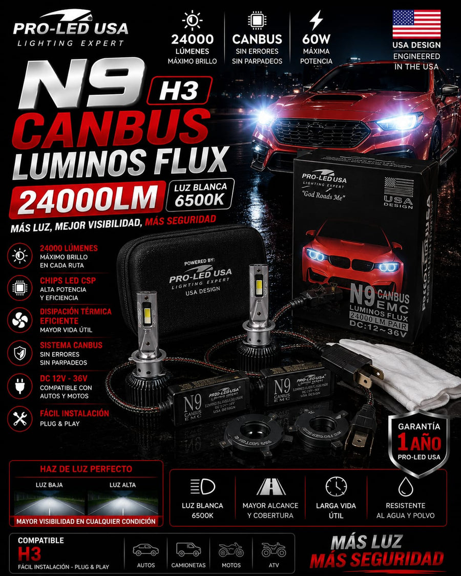 N9 H3 CANBUS 24000LM
