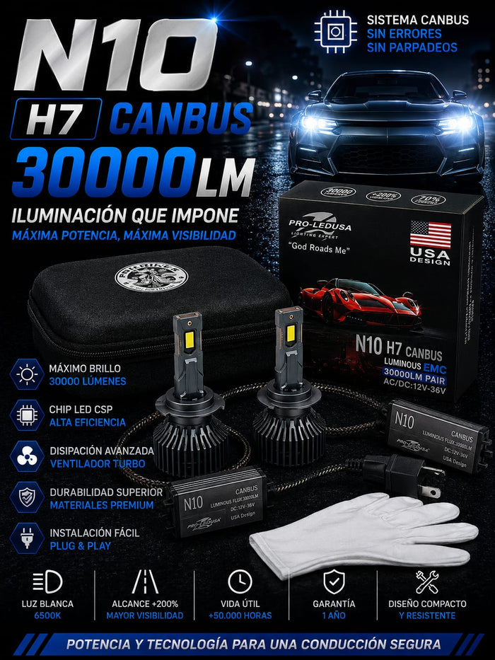 N10 H7 CANBUS 30000LM