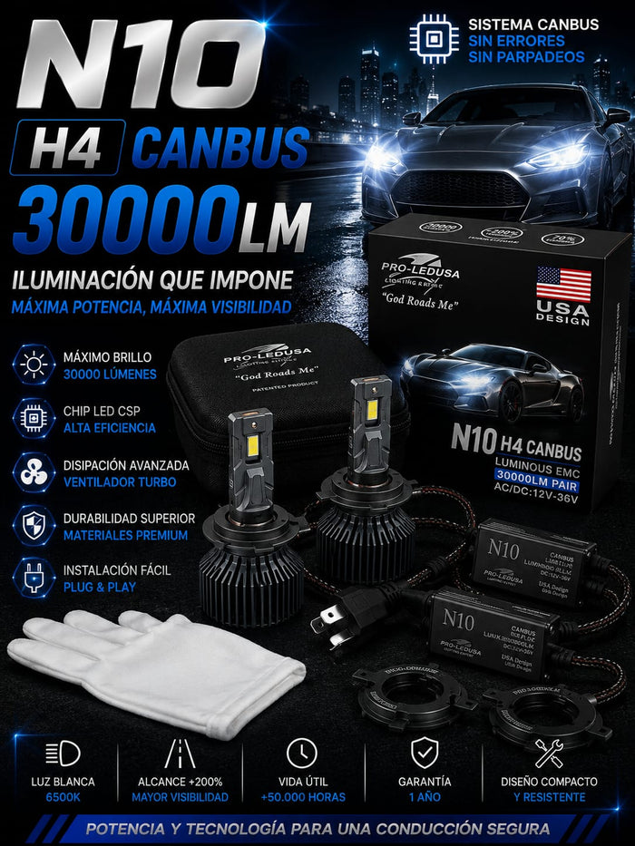 N10 H4 CANBUS 30000LM